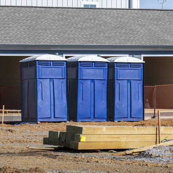 Heavy-duty construction site porta potty in Andrews, Texas